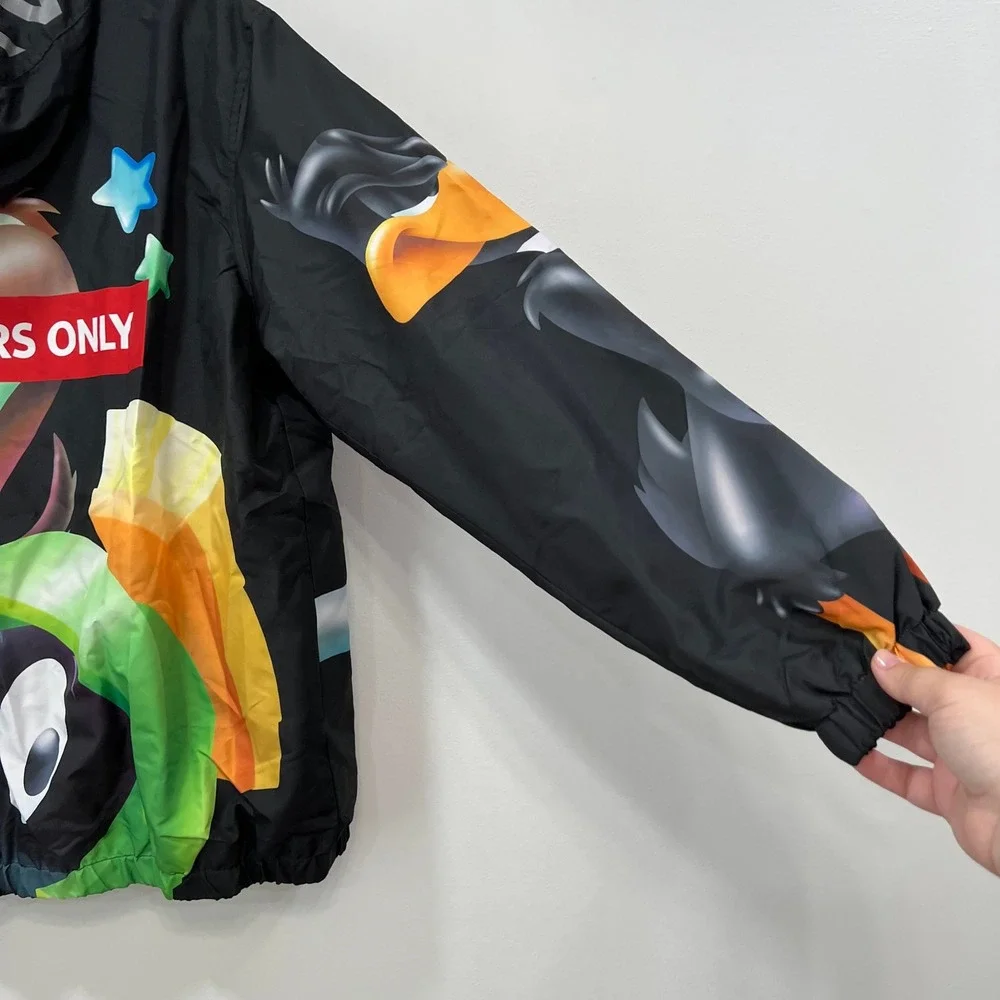 Looney Tunes Members‎ Only Jacket Large Hood Character Warner Brothers New Tags